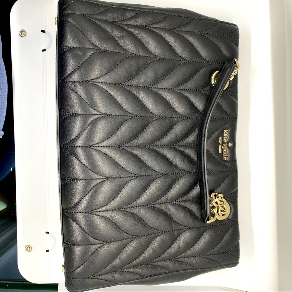 Kate Spade crossbody/shoulder bag black & gold - Picture 6 of 11